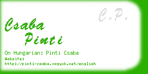 csaba pinti business card